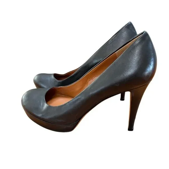 Gucci Nappa Charlotte Pump Stiletto Heels in Black Leather EU 38 US 8 MSRP $540 - Picture 3 of 10